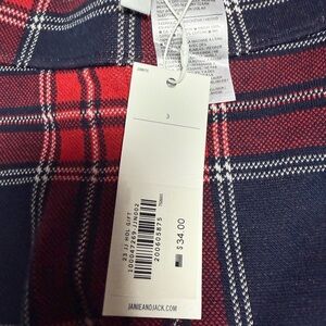 Janie and Jack Red and Blue Plaid Pants